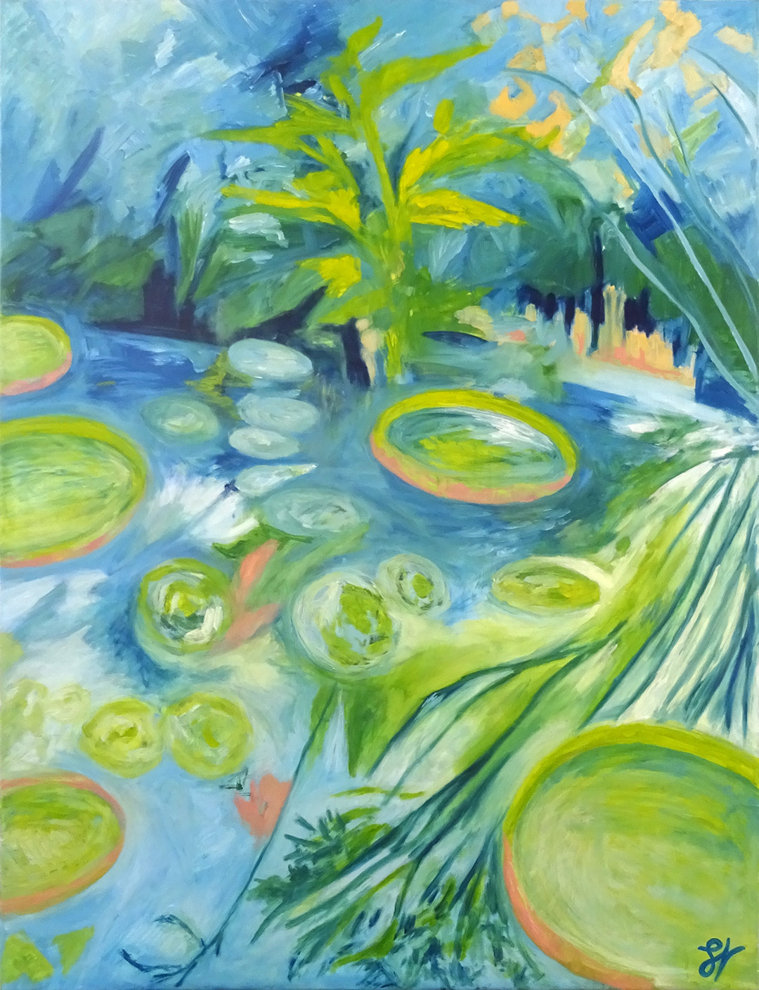 Les nénuphars 3, 116 x89 cm
