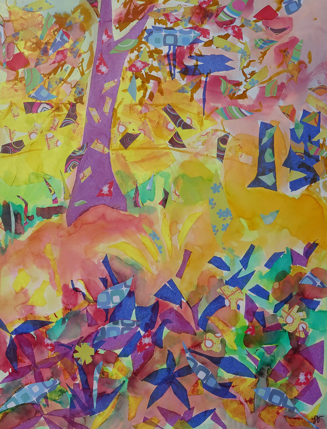 Pres du grand arbre,50x65cm, 2019-SandraVigouroux