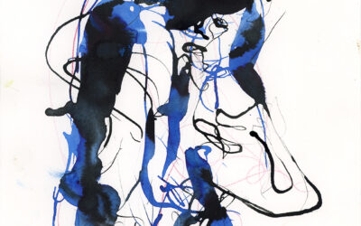 Femme bleue portrait