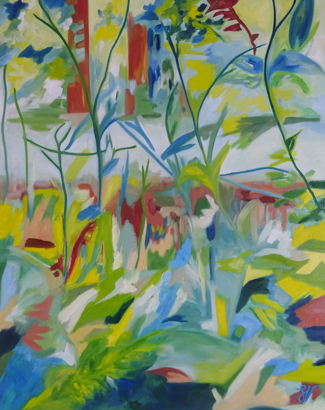 foret dargent, 92 x 73 cm